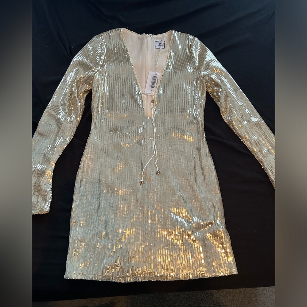 Gold long sleeve dress from runaway the label!!